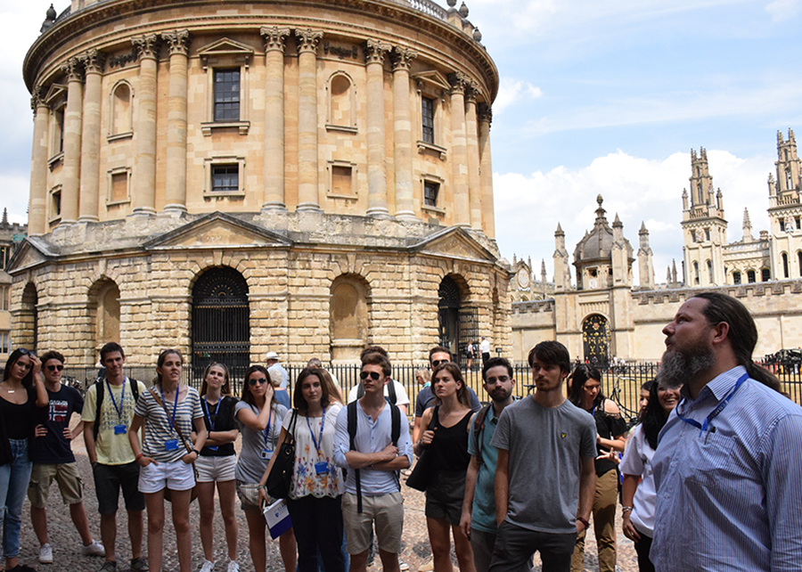 Students on a study visit in Oxford