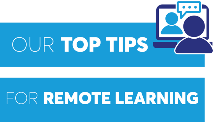 Top tips for remote learning banner