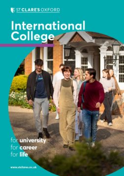 St Clare's International College brochure front cover